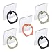 Clanocy Transparent Cell Phone Ring Holder,Adjustable 360° Rotation and 180°Flip Finger Ring Stand for iPhone X 8 7 6 Plus and Almost All Colored Cases (2 Black + 2 Silver+1 Rose)