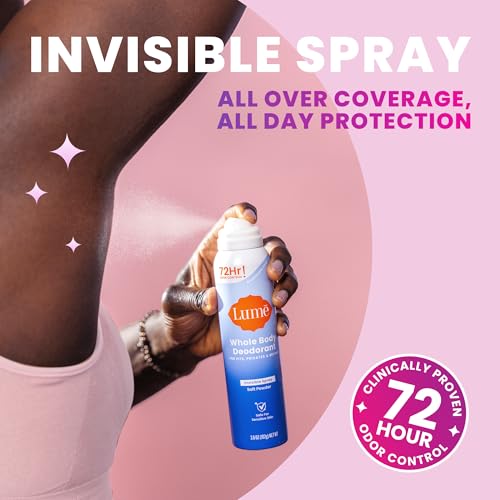 Image of Lume Invisible Spray Deodorant For Women - Whole Body Deodorant Spray - 72 Hr Odor Control - Ozone Friendly, Natural Propellant - Aluminum & Baking Soda Free, Skin Loving - 3.6 ounce (Lavender Sage)
