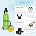 DIDEEP Scuba Tank, 1L Mini Scuba Tank, Support About 15-20 Minutes Underwater Breathing Portable, Reusable Lung Tank with High Pressure Hand Pump for Emergency Rescue Underwater Exploration, Green