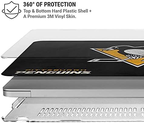 Skinit Case + Skin Compatible with MacBook Pro 16in (2019-20) - Officially Licensed NHL Pittsburgh Penguins Distressed Design