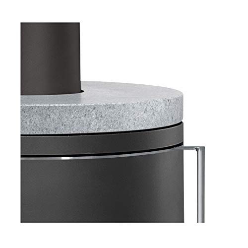 Justus Kaminofen 5686 11 Faro 2.0 aus Stahl mit Speckstein-Abdeckplatte