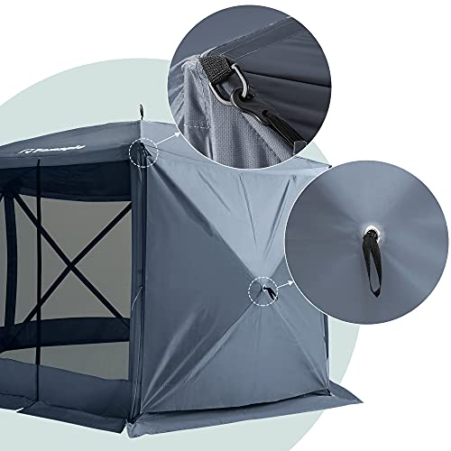 Pamapic Wind Screen Panel, Weatherproof, Uv Proof And Waterproof Screen Tent Wind Panels (3 Pack) - Gray #TOP2