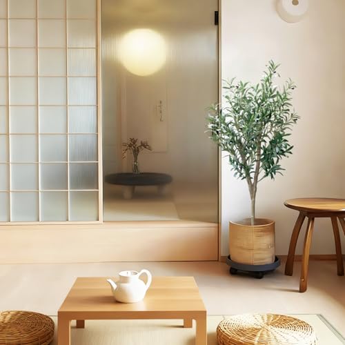 Charming Club フェイクオリーブの木 大型 人工観葉植物 高さ150cm 光触媒 消臭 室内用 観葉樹 造花 飾り 本物 空気清浄 オフィス おしゃれ ホームデコレーション 新築祝いのギフト 1個 鉢植え 植木 [4]