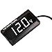 2 Pieces DC 4 to 28V Car Digital Voltmeter 12V Voltage Meter Car Audio Gauge LED Display 12V Waterproof Voltage Gauge Meter for Motorcycle(White Light)