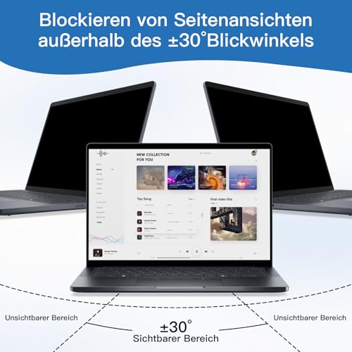 Protector de pantalla para laptop de 15,6" anti espías y antirreflejos 3
