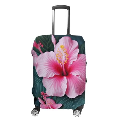 Housse de bagage fleur hawaïenne protection de valise élastique lavable L
