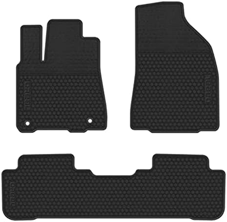 iallauto All Weather Floor Liners Custom Fit Toyota Highlander 2015 2016 2017 2018 2019 Heavy Duty Rubber Car Mats 2 Row Seats Vehicle Carpet Odorless-Black Red