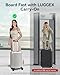 LUGGEX Carry On Luggage 22x14x9 Airline Approved, PC Expandable Hard Shell Suitcases with Spinner Wheels, 20 Inch, White Brown