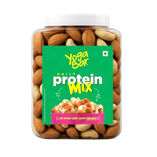 Yogabar Daily Protein Mix – 850g | Almonds, Cashews & Himalayan Pink Salt | High Protein & Fiber | Healthy Snack for All Ages