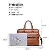 FANDARE Men Briefcase Messenger Bag PU Leather Handbag Laptop Tote Fit 12.9 Inch Shoulder Bag for Work Professional Satchel Business Office College Travel Crossbody Light Brown #2