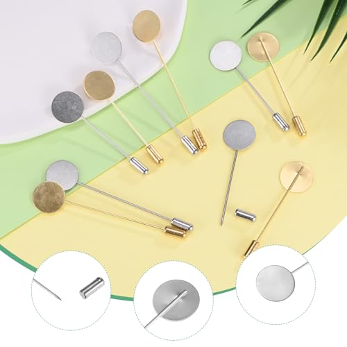 M METERXITY 20-Pack Plaque Ronde Plate pour Épinglette Revers 75mm, Argenté – vue 2