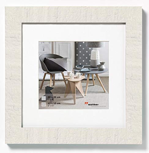 Walther Design Cadre Photo Blanc Polaire 20 x 20 cm Home Cadre en Bois HO220V