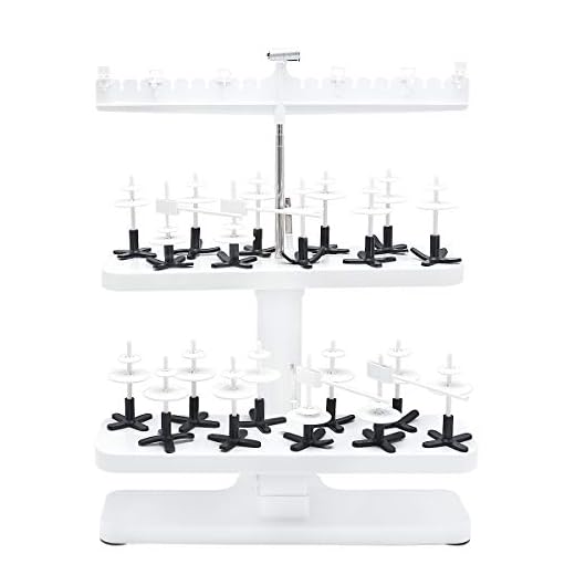 Sew Tech 20 Spool Thread Stand for Embroidery Machine Sewing Quilting Serger Machine, Height Adjustable Cone Thread Holder for Smoother Feed, Large Spool Holder for Brother Singer Babylock Bernina etc