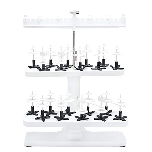 Sew Tech 20 Spool Thread Stand for Embroidery Machine Sewing Quilting Serger Machine, Height Adjustable Cone Thread Holder for Smoother Feed, Large Spool Holder for Brother Singer Babylock Bernina etc by Sew Tech - Used condition - US$27.47