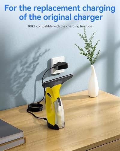 Sanicata 5,5V kärcher fenstersauger ladekabel, Ersatz Netzteil, Ladegerät für WV5, WV2, KWI 1, WV1, KV4, WV2 Plus, WV45, WV51, WV52, WV55, WV70, WV5 Premium, WV5 Plus, WV Classic, Fensterreiniger