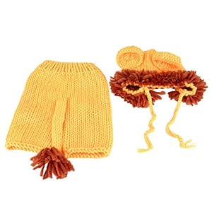 TOPINCN Baby-Löwen-Kostüm für Neugeborene, Löwe, Fotografie-Requisite, Bezauberndes Tier-Outfit für Babys Erste Halloween-Party, Umweltfreundlicher Anzug, Baby-Einteiler