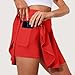 Skorts for Women with Pockets Mini Tennis Skirt with Shorts Underneath Athletic Gym High Waisted Golf Skirts Pickleball Outfits Summer Tennis Skirts for Women Falda Short para Mujer