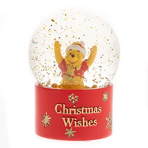 Globo de nieve de Winnie the Pooh navideño Widdop, adorno coleccionable Disney original 2