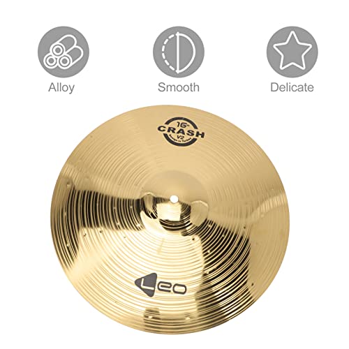 Vaguelly Timbales 16 Crash Cymbals, Brass Cymbals Drum Set Percussion Cymbals For Beginners And Students, 40 Cm Cymbal Pack Cymbal Pack #TOP3