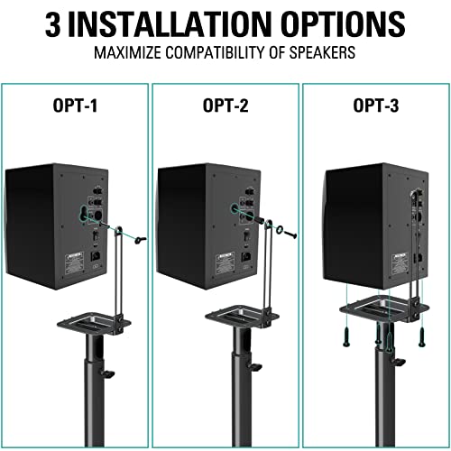 image for Mounting Dream Speaker Stands Height Adjustable Bookshelf Speaker Stan