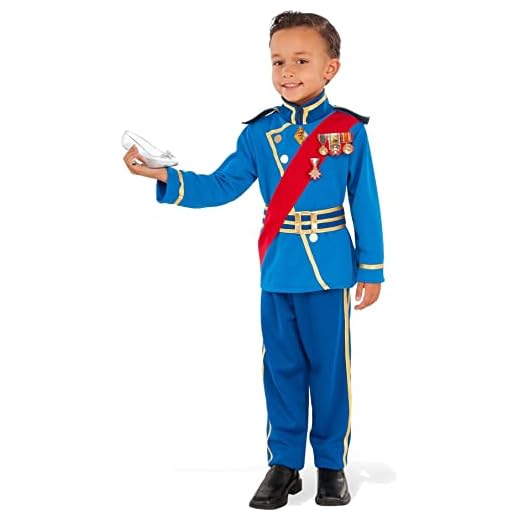 Rubies Disfraz Principe Real para niños y niñas, Chaqueta con pantalón y cinturón, Licencia Oficial, Azul Rey para Fiestas, Cumpleaños, Carnaval