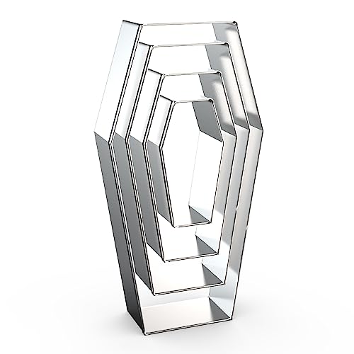 Halloween Coffin Cookie Cutter Set - 5', 4', 3', 2' - 4 Piece - Stainless Steel