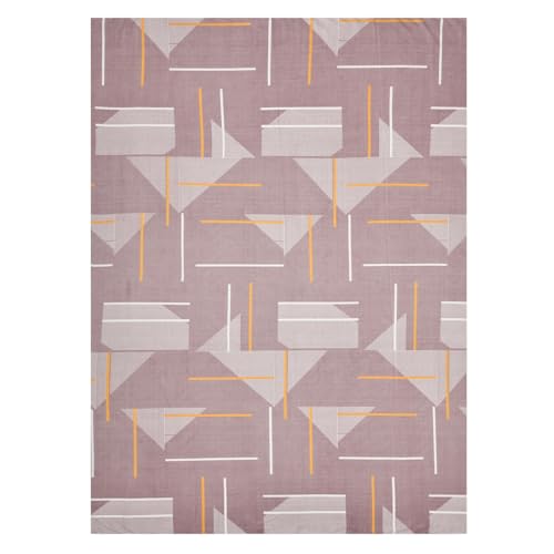 Image of 300 TC Geometric Pattern Cotton Blend Single Bed Bedsheet with 1 Pillow Cover | Wrinkle Free Soft Hypoallergenic | Bedding Set Lightweight Breathable - 60X90 Inch