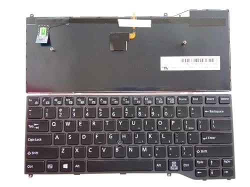 �L�[�{�[�h Lifebook U747 U748 U749 �ƌ݊������� �u���b�N �o�b�N���C�g�Ȃ� �|�C���^�[�t�� �č����ۃO���[�t���[��