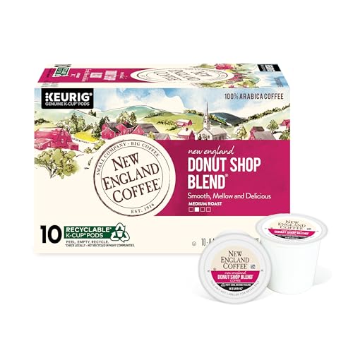 Image of New England Coffee Single Serve Pods, Donut Shop Blend Light Roast 10 Count (Pack of 6)