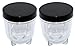 Produktbild Blendin 2 Stück kurze Becher mit schwarzem Glasdeckel, kompatibel mit Original Magic Bullet Blender Entsafter 250 W MB1001