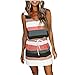 Porsha Williams Favorites Clothes, Boho Dress for Women Maxi Plus Size Sexy Dresses Club Night Spring Clothes 2022 Maternity Women's Fashion Summer Loose Casual Halter Striped (M, Green)