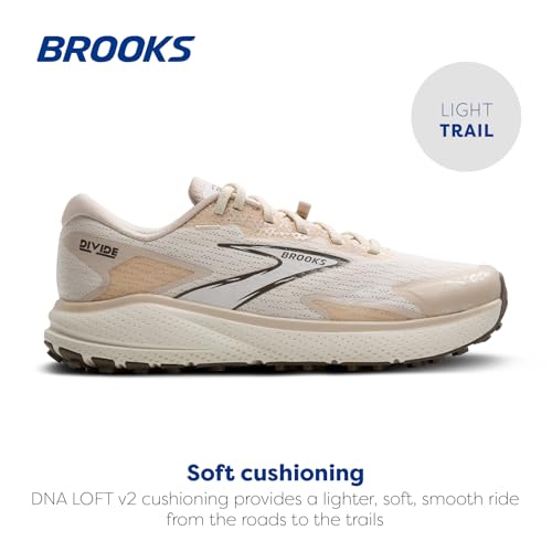 Brooks Brooks Women’s Divide 5 Trail Running Shoe - Coconut/Almond Peach/Falcon - 7 Medium
