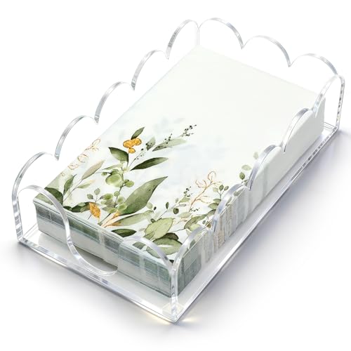 PTYTIFY Thick Acrylic Napkin Holder for Table, Guest...