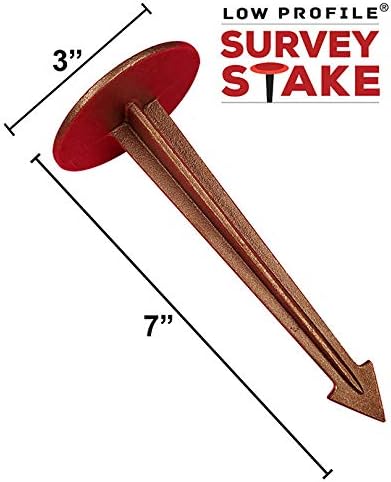 Miniatura 2 de Paquete de dos estacas de latón para encuestas, marcadores de propiedades empotradas, marcadores de límite (2)