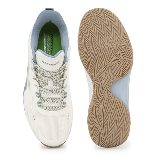 Image of Red Tape Men's Sneakers Blue White Mesh Pu Round Toe Lace-Up