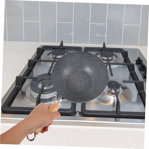 Wok pequeño antiadherente con diseño de mármol miniatura 4