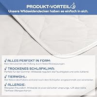 LINEA by böhmerwald - nature- Wildseide sommerleicht, 155x220, 100% Wildseide, Allergiker geeignet, waschbar bis 40°C, in Deutschland produziert, Weiß – Ansicht 3