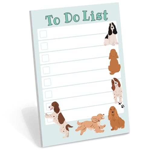 Image of DAILY RITMO Cavalier King Charles Spaniel Sticky to-Do List - Cute Dog Lover Gift for Women | Office School Supply Sticky Notes 4 inchx6 inch 50 Pages