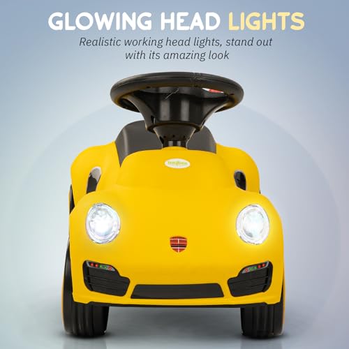 Baybee Bolt Push Ride on Car for Kids, Baby Rideons Kids Car with Music, Light & Comfort Seat | Push Baby Cars Toys for Toddlers | Ride on for Kid to Drive 1 to 3 Years Boys Girls (Yellow) - Image 5