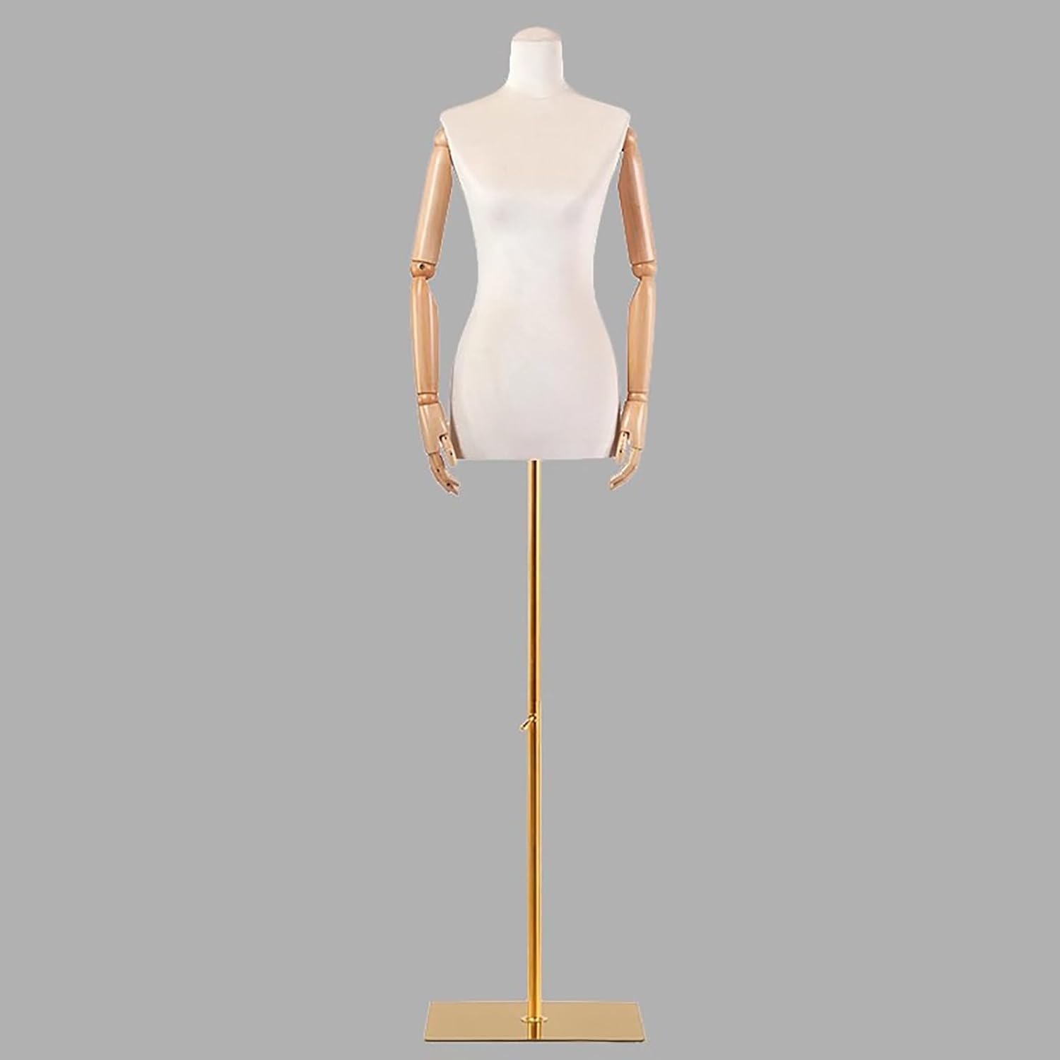 CONGRUI Female Mannequin Torso, Body Dress Form, Dummy Display Used for Gown Cheongsam, for Fashion Store or Boutique(Gold)