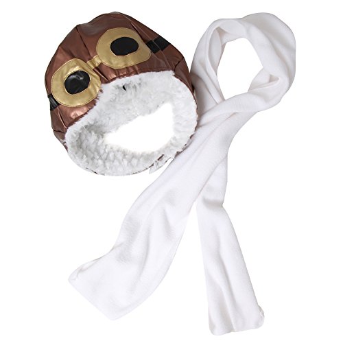 Making Believe Kids Aviator Dress Up Costume Hat And Scarf Set #TOP1