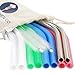 Reusable Silicone Drinking Straws - 12 Pieces Drinking Straws & Metal Stainless Steel Straws Bundle - 30oz and 20oz tumblers compatible Extra Long for Yeti/Rtic/Ozark by PINE KITCHEN CO (Pastel)