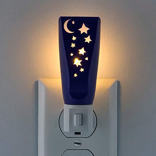Lights By Nights, Moon And Stars, Led Night Light, Plug-In, Manual On/Off, Ul-Listed, Ideal For Bedroom, Nursery, Bathroom, 44940, 1 Pack #TOP5