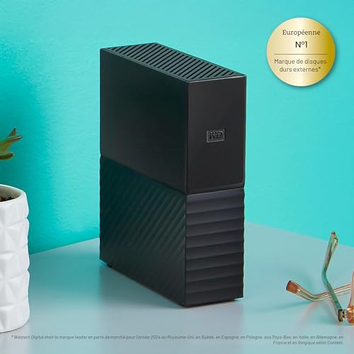 WD My Book WDBBGB0260HBK Disque dur chiffré 26 To externe de bureau USB 3.2 Gen 1 AES 256 bits - vue 6