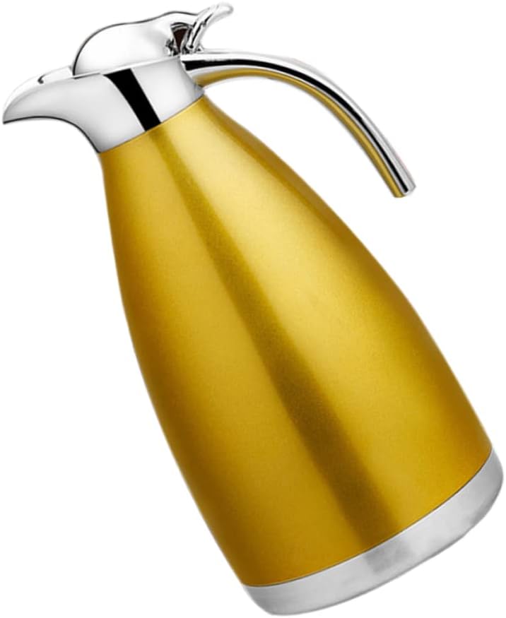 1.5L Stainless Steel Insulated Kettle Double-Layer Vacuum Thermal Bottle for Home and Restaurant Use Lid and Easy-Pour Design