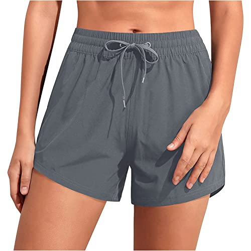 Aqua Eve Women's Board Shorts with Pockets High Waisted Swim Shorts Quick Dry Bathing Suit Shorts with Liner3