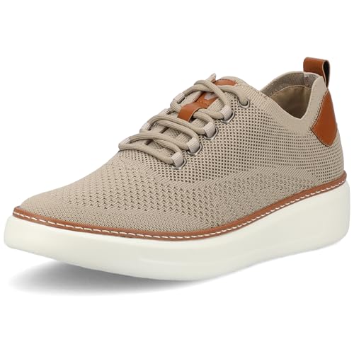 Vance Mens Norris Casual Sneaker Knit Fabric lace-up Round-Toe 6mm Vance Comfort System Insole Taupe 13 Medium Mens US