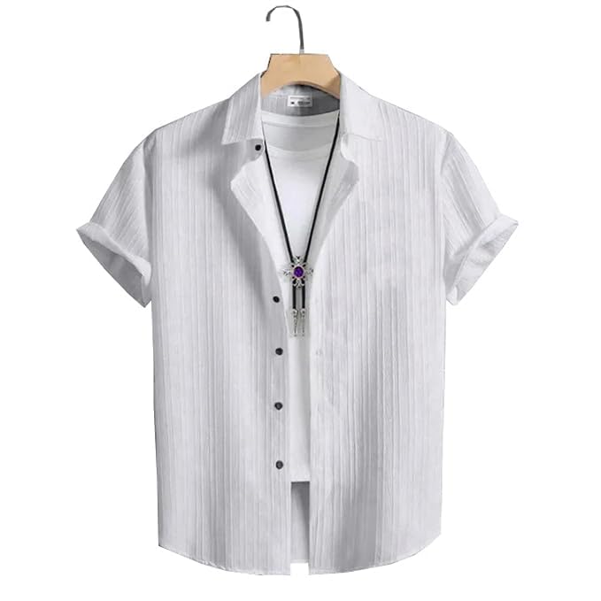 Image of Boys Regular Fit Solid Casual Shirt with Spread Collar - Comfortable Shirts
