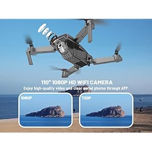 NEHEME NH525 Foldable Drones with 1080P HD Camera for Adults, RC Quadcopter WiFi FPV Live Video, Altitude Hold, Headless Mode, One Key Take Off for Kids or Beginners with 2 Batteries - immagine 3