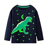Photo Gallery hoseay maglietta manica lunghe ragazzi cotone morbido t-shirt con girocollo luminoso dinosauro stampa tee shirt casual basic sport top bambini abbigliamento per 4-5 anni, blu navy Photo Gallery hoseay maglietta manica lunghe ragazzi cotone morbido t-shirt con girocollo luminoso dinosauro stampa tee shirt casual basic sport top bambini abbigliamento per 4-5 anni, blu navy